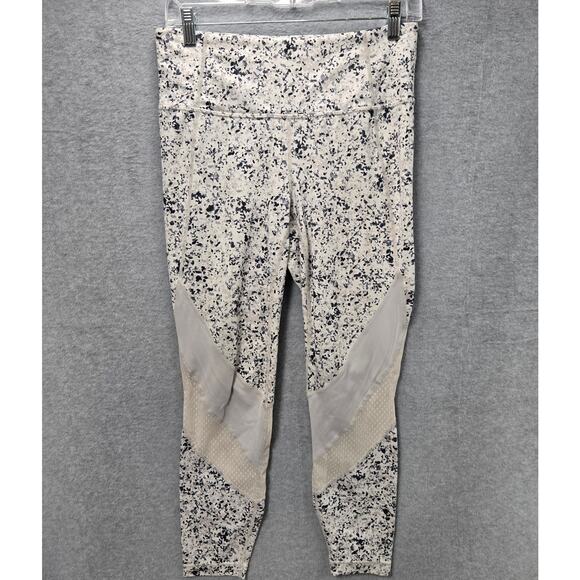 Athleta Sandstone Salutation Mesh Panel  Leggings Size Medium - Picture 2 of 6